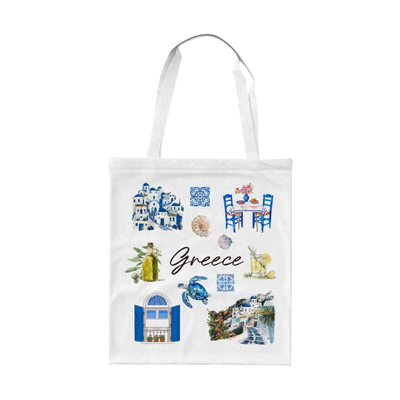 Υφασμάτινη τουριστική τσάντα καμβάς - Greece - 40x35cm - 221066