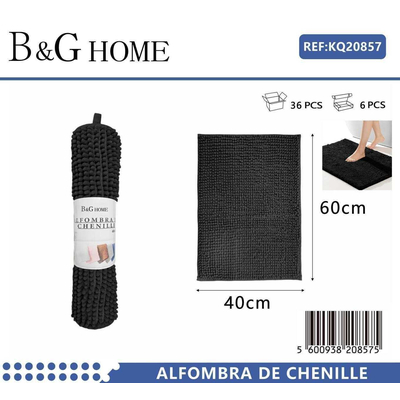 Πατάκι μπάνιου - 6C - 40x60cm - Black - 20857