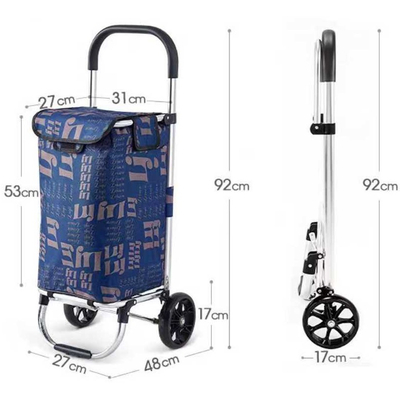 Υφασμάτινο καρότσι λαϊκής - ZZ602 - 981294 - Blue