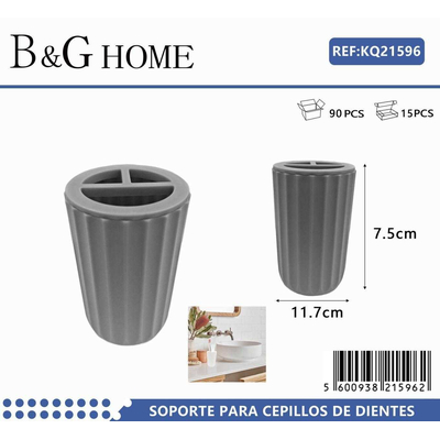Θήκη οδοντόβουρτσας πλαστική - Grey - 21596