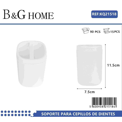 Θήκη οδοντόβουρτσας πλαστική - White - 21518