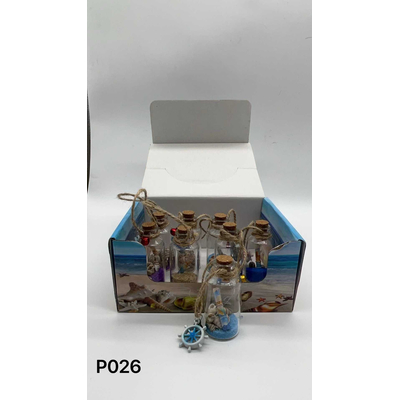 Διακοσμητικό Souvenir - Μπουκαλάκι με κοχύλια - 20pcs - 251735