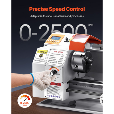 Τόρνος μετάλλου VEVOR 8,7 x 18 ίντσες με αυτόματη τροφοδοσία