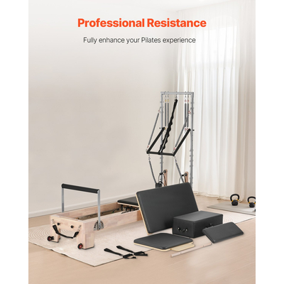 VEVOR Pilates Reformer Ξύλινο μηχάνημα Pilates Εξοπλισμός γυμναστικής για το σπίτι