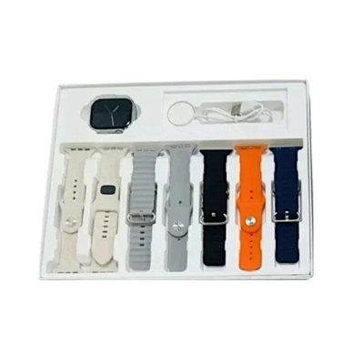 Σετ Smartwatch με 7 λουράκια - S9 Pro Max  - 812303 - Silver/White