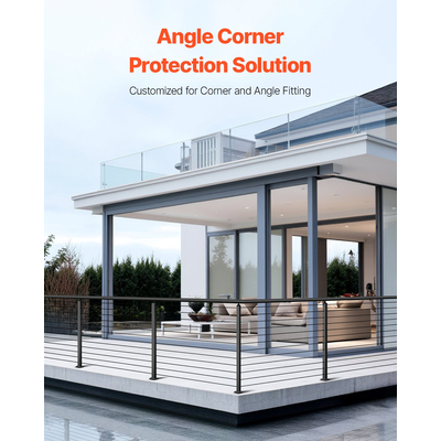 Στύλος κιγκλιδώματος καλωδίου VEVRO 42x1x2 ιντσών με τρύπες σε σχήμα L 1JZLGZXHS10607YXO001V0