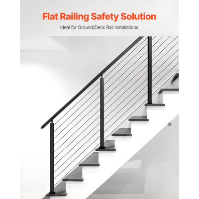 Στύλος κιγκλιδώματος καλωδίου VEVOR 36x1x2 ίντσες με γωνιακές οπές 30° 1JZLGZXHS91402OS1001V0