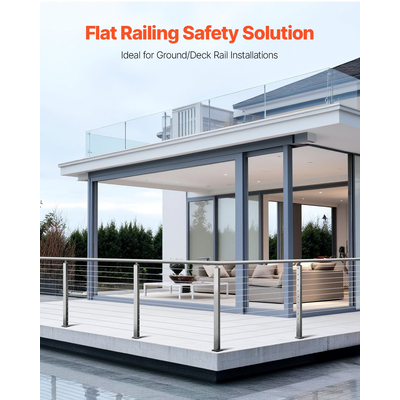 Στύλος κιγκλίδωμα καλωδίου VEVOR 42x2x2 ιντσών προ-τρυπημένος στύλος 1JZLGZXYS1061EF8W001V0