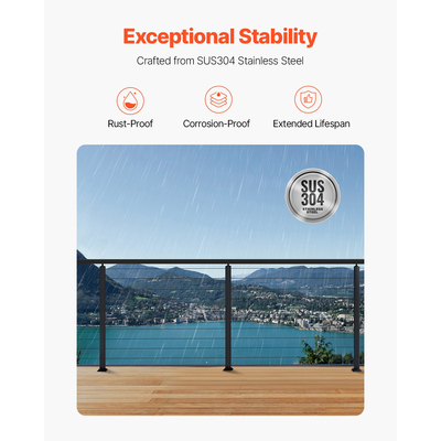 Στύλος κιγκλιδώματος καλωδίου VEVOR 36x1x2 σε στύλο οριζόντιας οπής 4JZLGZXHS914UUOI6001V0