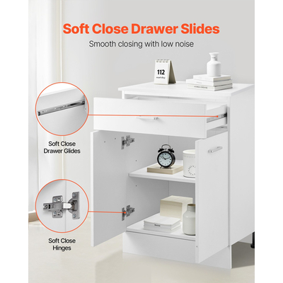 Βάση στήριξης VEVOR 24" Π x 19" Β x 32" Υ, έτοιμη για συναρμολόγηση με συρτάρι