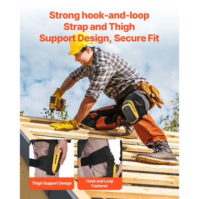 Επιγονατίδες VEVOR για εργασία Επιγονατίδες εκτεταμένης κατασκευής Αντιολισθητικό αφρώδες μαξιλάρι