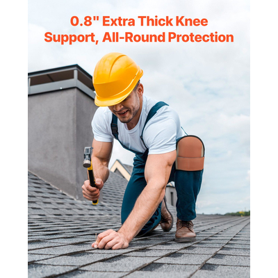 Επιγονατίδες VEVOR για εργασία, ανθεκτικές δερμάτινες κατασκευές, πλενόμενες, εξαιρετικά χοντρές