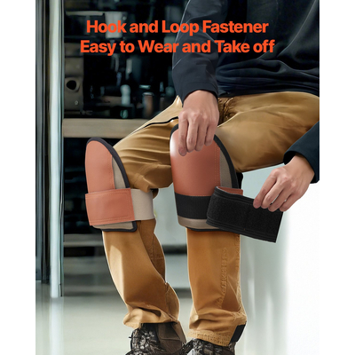 Επιγονατίδες VEVOR για εργασία, ανθεκτικές δερμάτινες κατασκευές, πλενόμενες, εξαιρετικά χοντρές