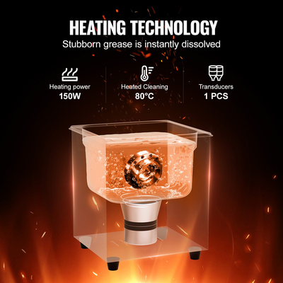 Μηχανή καθαρισμού Ultra Sonic 2L με θερμαντήρα καλαθιού και χρονοδιακόπτη 60W