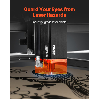 Μηχανή χάραξης λέιζερ VEVOR 5W με συμπιεσμένη προστασία ματιών