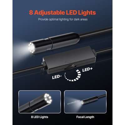 Ενδοσκόπιο VEVOR 1920P HD Borescope για Android & IOS με καλώδιο 3 μέτρων