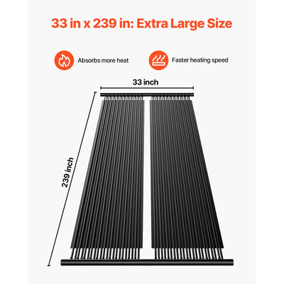 VEVOR Solar Pool Heater 2,75 x 20 Foot Υπέργειο Σύστημα Θέρμανσης Πισίνας ( 2 Πάνελ)