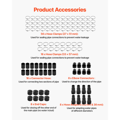 VEVOR Solar Pool Heater 4 x 10 Foot Υπέργειο Σύστημα Θέρμανσης Πισίνας ( 4 πάνελ)