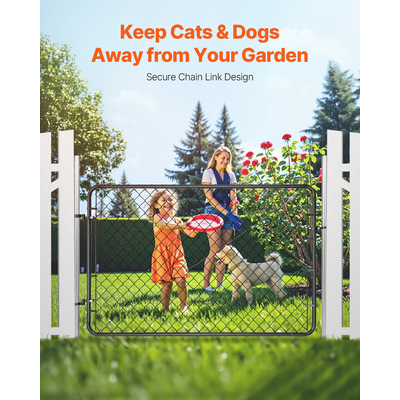VEVOR Chain Link Fence Gate Fit 2,2-6 ft x 6 ft Garden Gate Posts Δεν περιλαμβάνονται