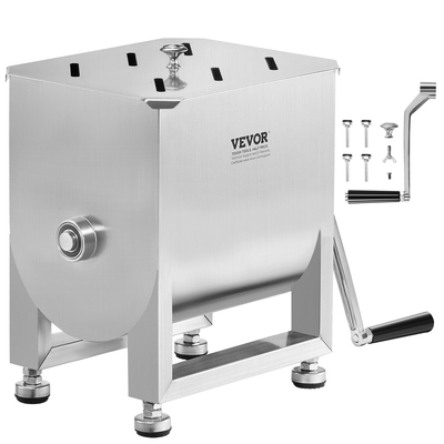 VEVOR Χειροκίνητο Μίξερ Κρέατος 15L με Σταθερή Δεξαμενή Ανάμειξης Μέγιστο 15LB για Μίξερ Κρέατος και Λουκάνικου