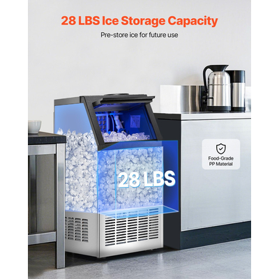 VEVOR Commercial Ice Maker Ανεξάρτητη Μηχανή Ντουλάπας 120lbs/24H 36 Ice Cubes