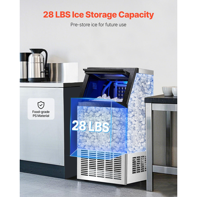 VEVOR Commercial Ice Maker Ανεξάρτητη Μηχανή Ντουλάπας 110lbs/24H 36 Ice Cubes