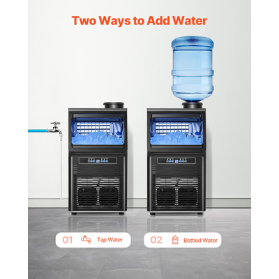 VEVOR Commercial Ice Maker Ανεξάρτητη Μηχανή Ντουλάπας 70lbs/24H 36 Ice Cubes