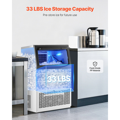 VEVOR Commercial Ice Maker Ανεξάρτητη Μηχανή Ντουλάπας 90lbs/24H 50 Ice Cubes