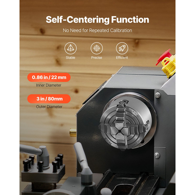 VEVOR 3 ιντσών 4-σιαγόνι τσοκ τόρνου αυτοκεντρικού για τη μηχανή φρεζαρίσματος διάτρησης τόρνου