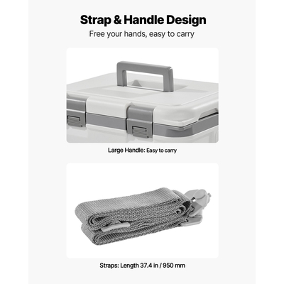 VEVOR Portable Cooler 21 QT Insulated Cooler 30 Can Capacity with Handles Strap