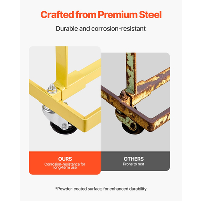 Βάση κινητήρα VEVOR 750LBS/340KG Ρυθμιζόμενο ανυψωτικό κινητήρα Dolly Steel με 4 τροχούς