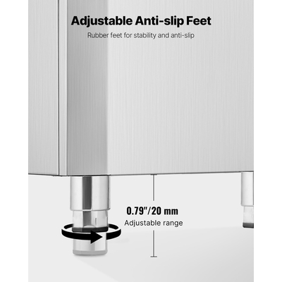 VEVOR 20 Lbs/Min Ice Dispenser 180 Lbs Storage Capacity Ice Bin for Ice Maker