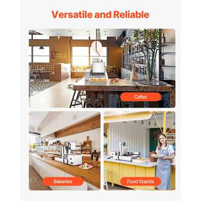 VEVOR Εμπορική Αυτόματη Μηχανή Παρασκευής Ντόνατς 4 Σειρών 240 τεμ./ώρα