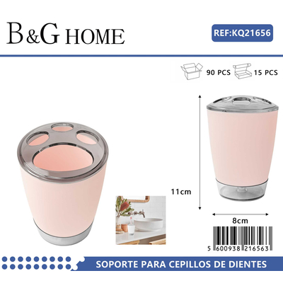 Θήκη οδοντόβουρτσας πλαστική - Light Pink - 21656