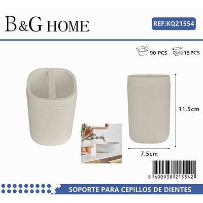 Θήκη οδοντόβουρτσας πλαστική - Beige - 21554