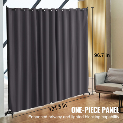 VEVOR Room Divider Φορητό πάνελ Διαχωριστικό δωματίου με ρόδες Privacy Screen Grey
