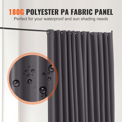 VEVOR Room Divider Φορητό πάνελ Διαχωριστικό δωματίου με ρόδες Privacy Screen Grey