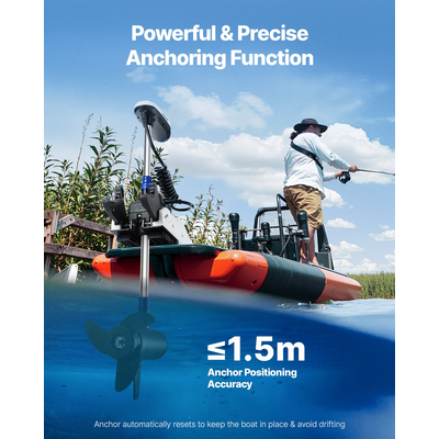 VEVOR 55lb 12V Thrust Electric Motor Trolling Κινητήρας θαλασσινού νερού Άξονας 54