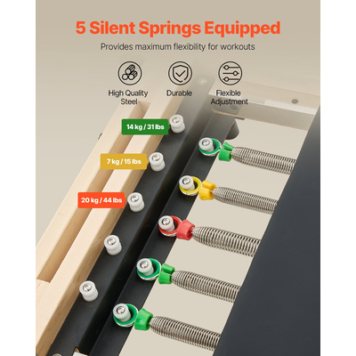 Εξοπλισμός γυμναστικής για το σπίτι VEVOR Foldable Pilates Reformer Wooden Pilates Machine