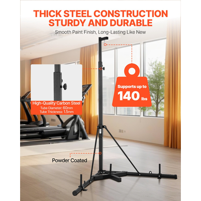 VEVOR Heavy Duty Punching Bag Πλαίσιο Boxing Fitness Stand Ατσάλινο ρυθμιζόμενο ύψος