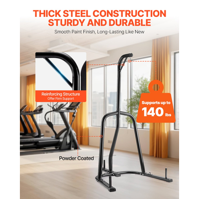 VEVOR Βαρέως Τύπου Σάκος Μποξ Βάση Μποξ Πυγμαχίας από Χάλυβα για Γυμναστήριο και Γυμναστική