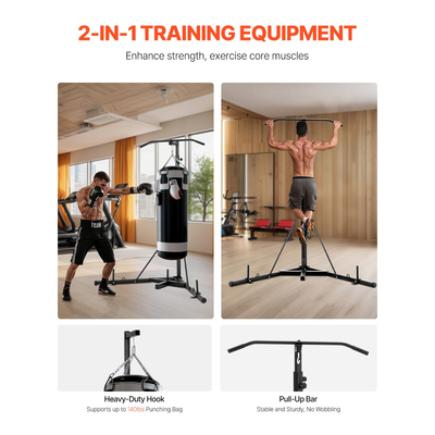 VEVOR 2 σε 1 Πλαίσιο βαρέως τύπου τσάντα του μποξ Boxing Punching Fitness Stand Steel