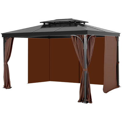 Κουρτίνα απορρήτου VEVOR Gazebo 10&#039; x 10&#039; x 6,9&#039; Αδιάβροχες κουρτίνες Gazebo Coffee