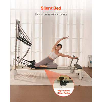 Μηχανή Pilates VEVOR Pilates Reformer Εξοπλισμός οικιακής γυμναστικής με αντίσταση