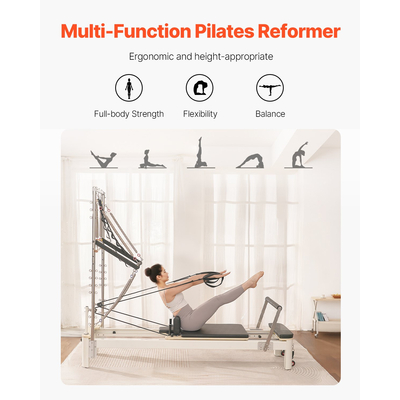Μηχανή Pilates VEVOR Pilates Reformer Εξοπλισμός οικιακής γυμναστικής με αντίσταση