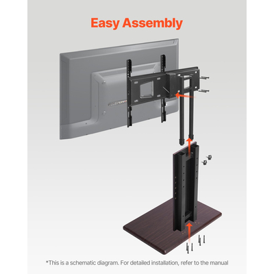 Βάση τηλεόρασης VEVOR Universal Περιστρεφόμενη βάση που αντέχει έως και 45 κιλά για οθόνες 32-70 ιντσών
