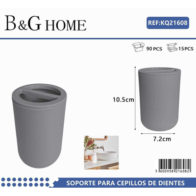 Θήκη οδοντόβουρτσας πλαστική - Grey - 21608