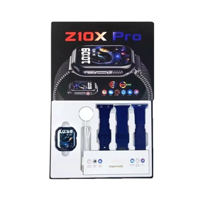 Σετ Smartwatch με 3 λουράκια - Z10X Pro - 065165 - Blue