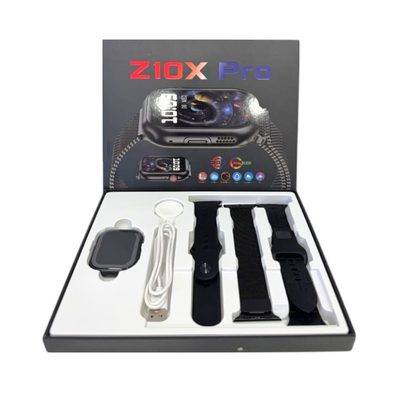 Σετ Smartwatch με 3 λουράκια - Z10X Pro - 065165 - Black
