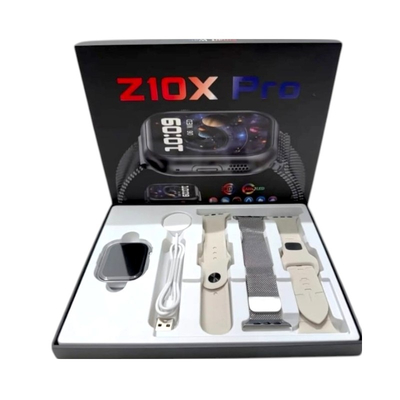 Σετ Smartwatch με 3 λουράκια - Z10X Pro - 065165 - White